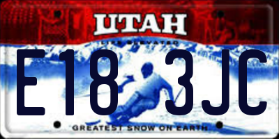 UT license plate E183JC