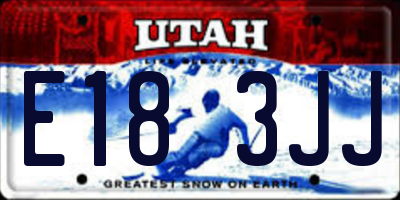 UT license plate E183JJ