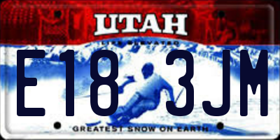 UT license plate E183JM