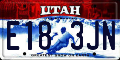 UT license plate E183JN