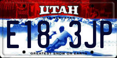 UT license plate E183JP