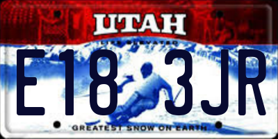 UT license plate E183JR