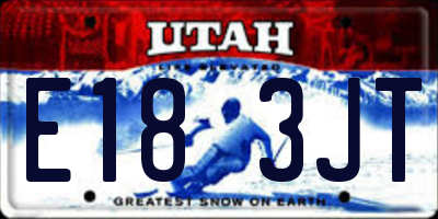 UT license plate E183JT