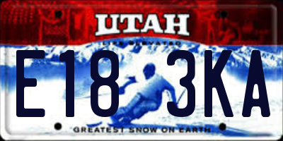 UT license plate E183KA
