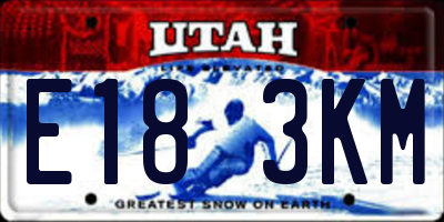 UT license plate E183KM