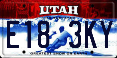UT license plate E183KY