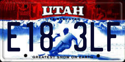 UT license plate E183LF