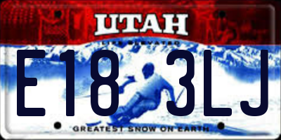 UT license plate E183LJ
