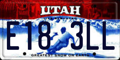 UT license plate E183LL