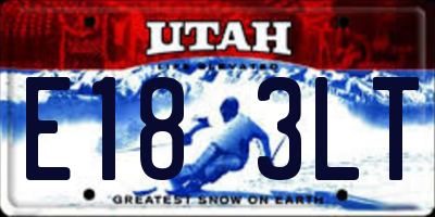 UT license plate E183LT