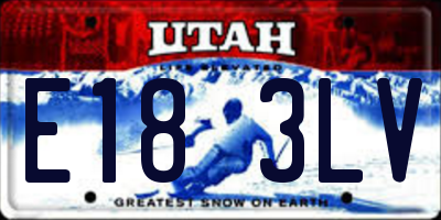 UT license plate E183LV