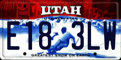 UT license plate E183LW