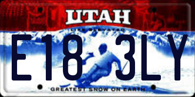 UT license plate E183LY