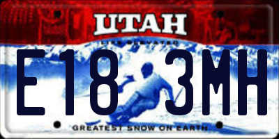 UT license plate E183MH