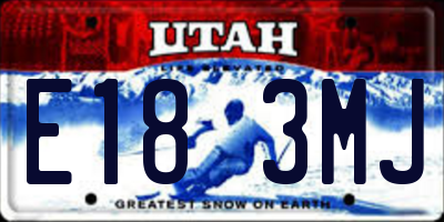 UT license plate E183MJ