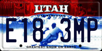 UT license plate E183MP