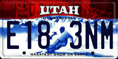 UT license plate E183NM