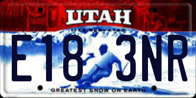 UT license plate E183NR