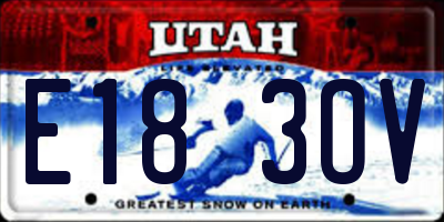 UT license plate E183OV