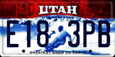 UT license plate E183PB