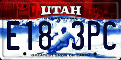 UT license plate E183PC