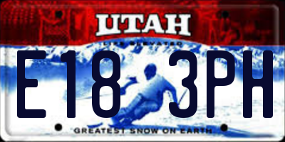UT license plate E183PH