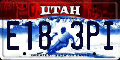 UT license plate E183PI