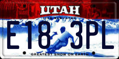 UT license plate E183PL