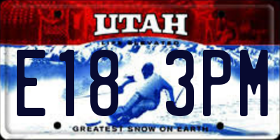 UT license plate E183PM