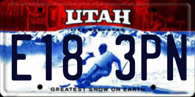 UT license plate E183PN