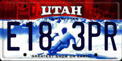 UT license plate E183PR