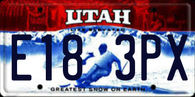 UT license plate E183PX