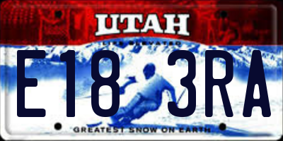 UT license plate E183RA
