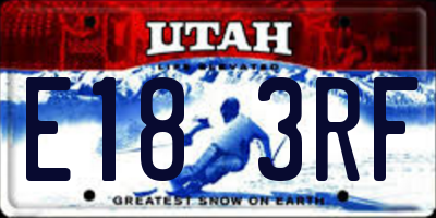 UT license plate E183RF