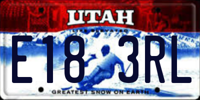 UT license plate E183RL
