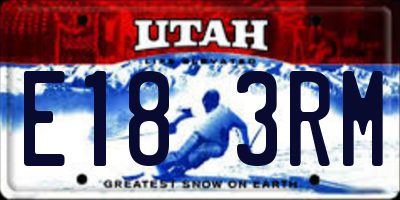 UT license plate E183RM