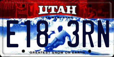 UT license plate E183RN