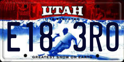 UT license plate E183RO