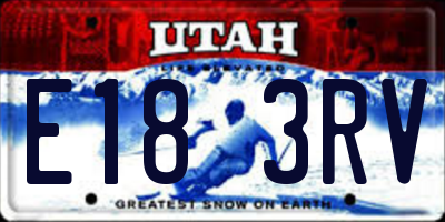 UT license plate E183RV