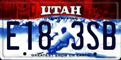 UT license plate E183SB