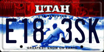 UT license plate E183SK