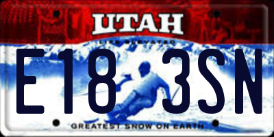 UT license plate E183SN