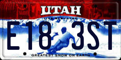 UT license plate E183ST