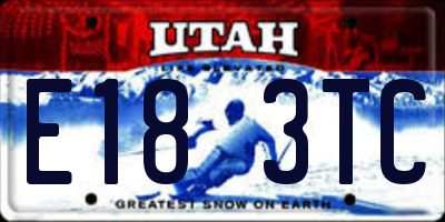 UT license plate E183TC
