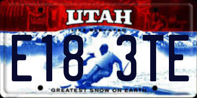 UT license plate E183TE
