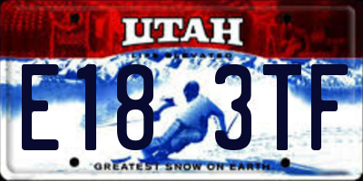 UT license plate E183TF