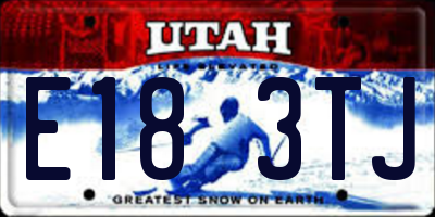 UT license plate E183TJ