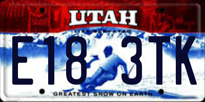 UT license plate E183TK
