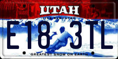 UT license plate E183TL
