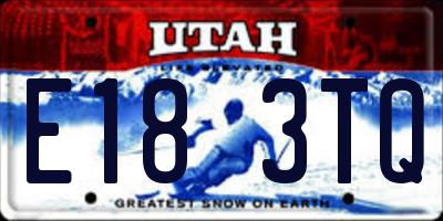 UT license plate E183TQ